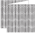 Oblique Black Trifold Card 5 3/4 x 5 3/4 - 10/Pk