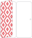 Rhombus Red Panel Invitation 3 3/4 x 8 1/2 (folded) - 10/Pk