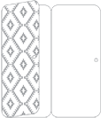Rhombus Grey Panel Invitation 3 3/4 x 8 1/2 (folded) - 10/Pk