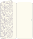 Floral Grey Panel Invitation 3 3/4 x 8 1/2 (folded) - 10/Pk