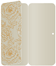 Rose Bronze Panel Invitation 3 3/4 x 8 1/2 (folded) - 10/Pk
