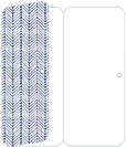 Oblique Sapphire Panel Invitation 3 3/4 x 8 1/2 (folded) - 10/Pk