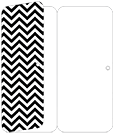 Chevron B&W Panel Invitation 3 3/4 x 8 1/2 (folded) - 10/Pk