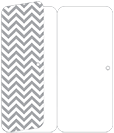 Chevron Pewter Panel Invitation 3 3/4 x 8 1/2 (folded) - 10/Pk