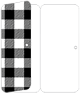 Gingham Black Panel Invitation 3 3/4 x 8 1/2 (folded) - 10/Pk