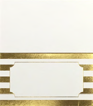 Gold Foil Place Card 2 x 3 1/2 (folded) on Natural White - 10/Pk