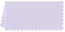 Purple Lace Scallop Place Card 2 1/8 x 4 1/4 folded