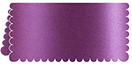 Purple Silk Scallop Place Card 2 1/8 x 4 1/4 folded