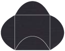 Linen Black Pochette Style B4 (5 7/8 x 5 7/8) - 10/Pk