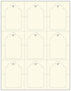 Natural White Imprintable Tag Style A3