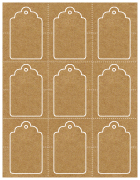 Natural Kraft Imprintable Tag Style A3