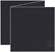 Linen Black Trifold Card 5 3/4 x 5 3/4