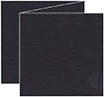 Linen Black Trifold Card 5 3/4 x 5 3/4 - 10/Pk