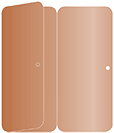 Copper Panel Invitation 3 3/4 x 8 1/2 folded