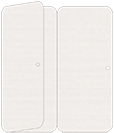 Linen Natural White Panel Invitation 3 3/4 x 8 1/2 folded